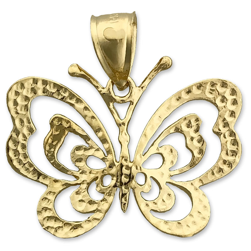 14K Gold 27MM Schmetterling-Anhänger