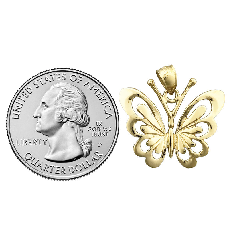 14K Gold Anhänger Schmetterling