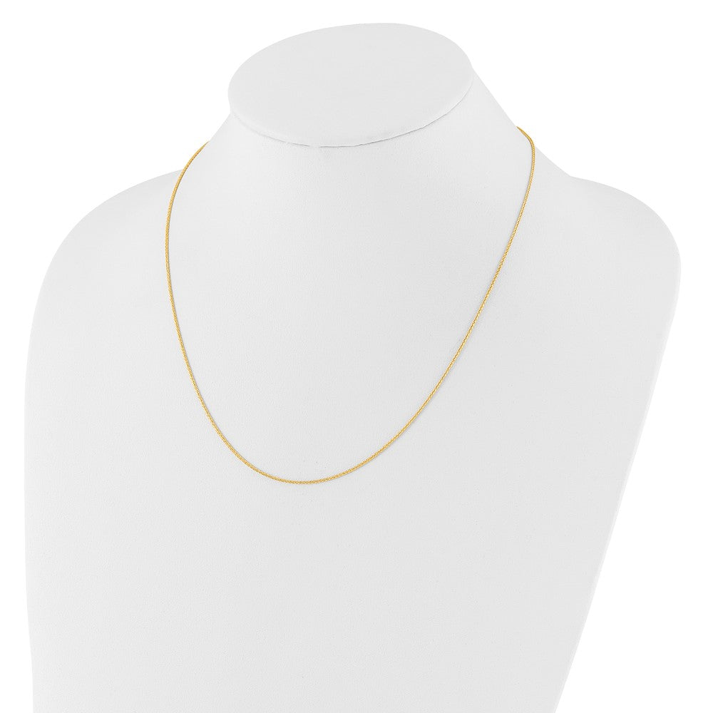 14K Gelbgold Verstellbar 1mm Weizen Halskette