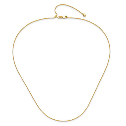 14K Gelbgold Verstellbar 1mm Weizen Halskette
