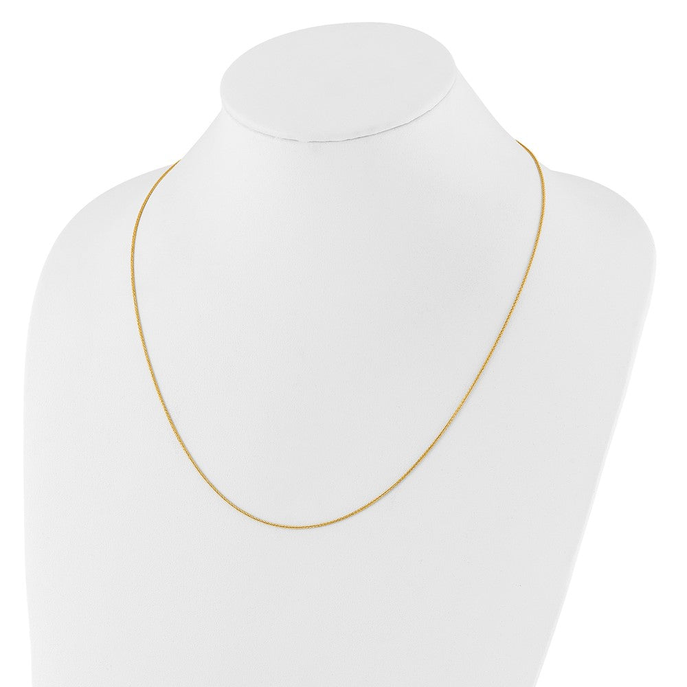 14K Gelbgold Verstellbar 1mm Weizen Halskette