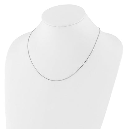 14K Weißgold Verstellbar.9mm Venezianer Halskette
