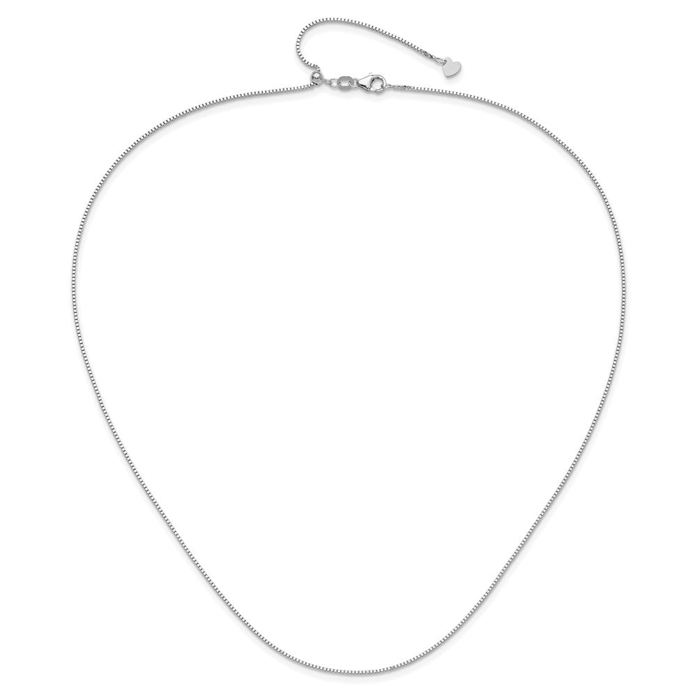 14K Weißgold Verstellbar.9mm Venezianer Halskette