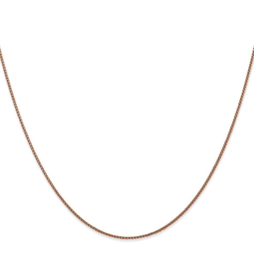 14K Roségold 1.0mm Ährenkette Halskette