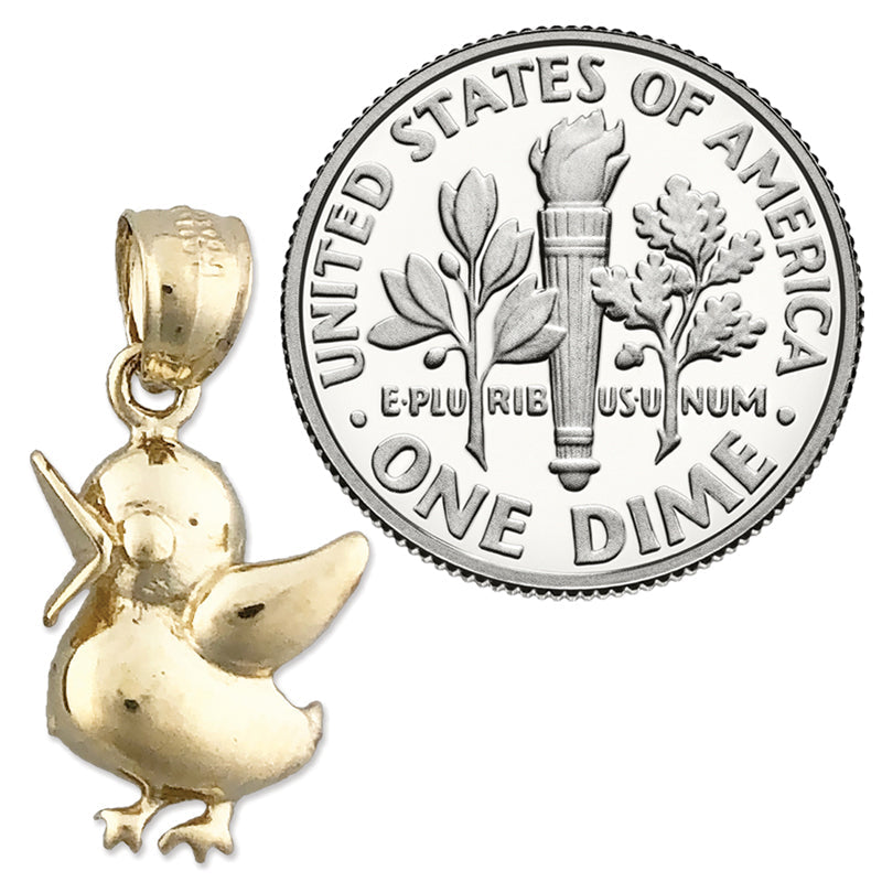 Charm „Zwitschernde Ente“ aus 14K Gold