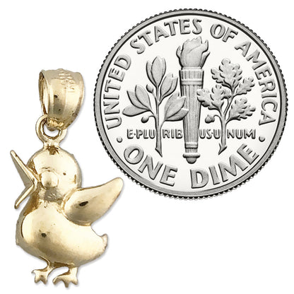 Charm „Zwitschernde Ente“ aus 14K Gold
