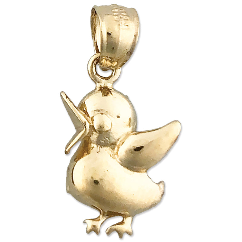 Charm „Zwitschernde Ente“ aus 14K Gold