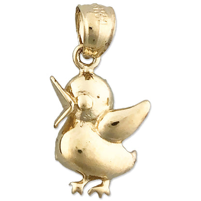 Charm „Zwitschernde Ente“ aus 14K Gold