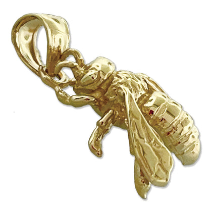 14K Gold 3-D Bienen-Charm