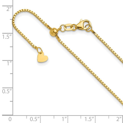 14K Gelbgold Verstellbar 1mm Venezianer Halskette