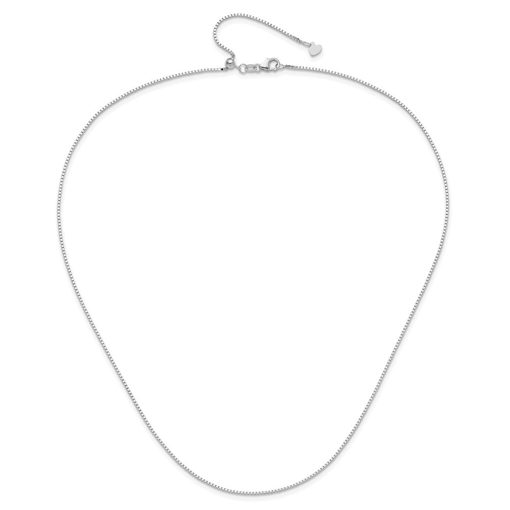14K Weißgold Verstellbar 1mm Venezianer Halskette