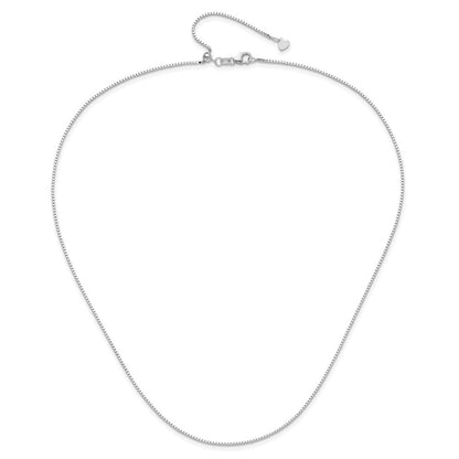 14K Weißgold Verstellbar 1mm Venezianer Halskette