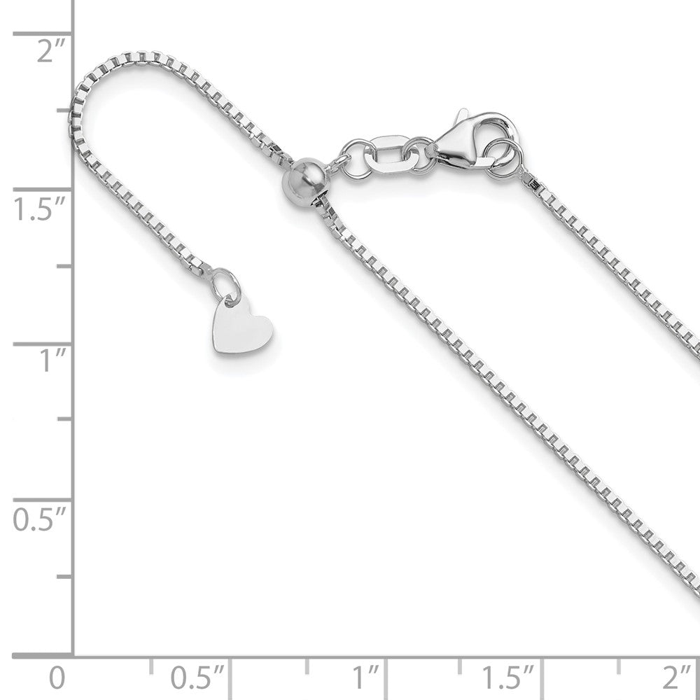 14K Weißgold Verstellbar 1mm Venezianer Halskette
