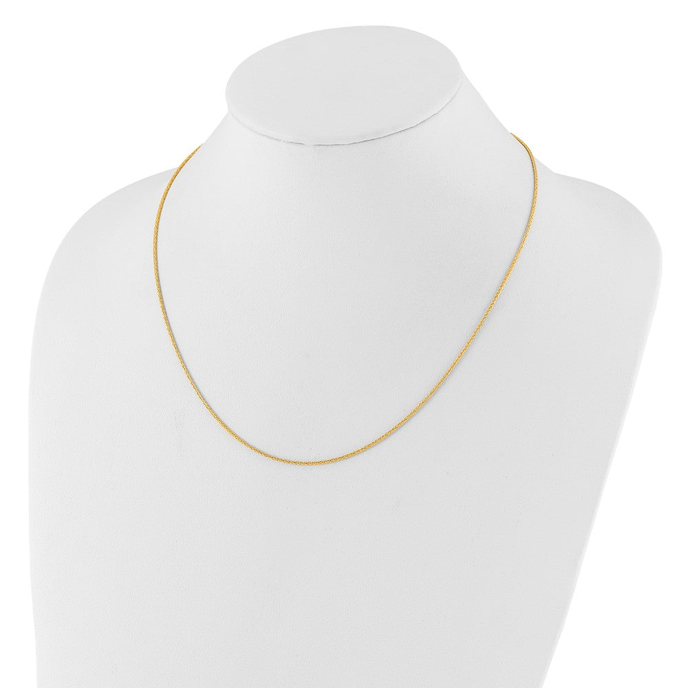 14K Gelbgold Verstellbar 1.4mm Weizen Halskette