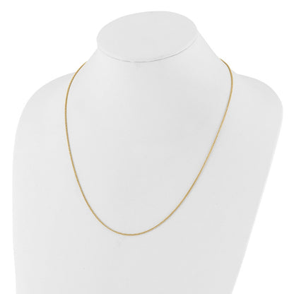 14K Gelbgold Verstellbar 1.4mm Weizen Halskette