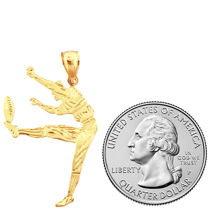 585 Gold Anhänger „Football-Punter“