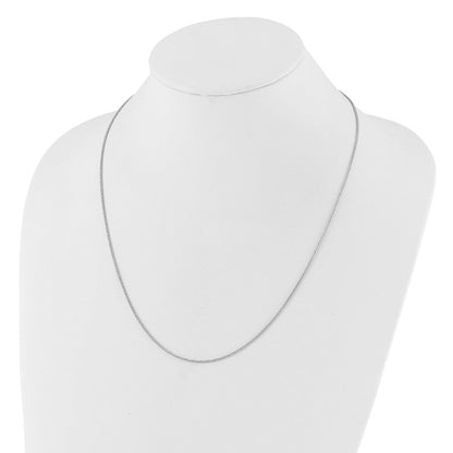 14K Weißgold Verstellbar 1.4mm Weizen Halskette