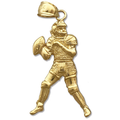 14K Gold Anhänger Quarterback