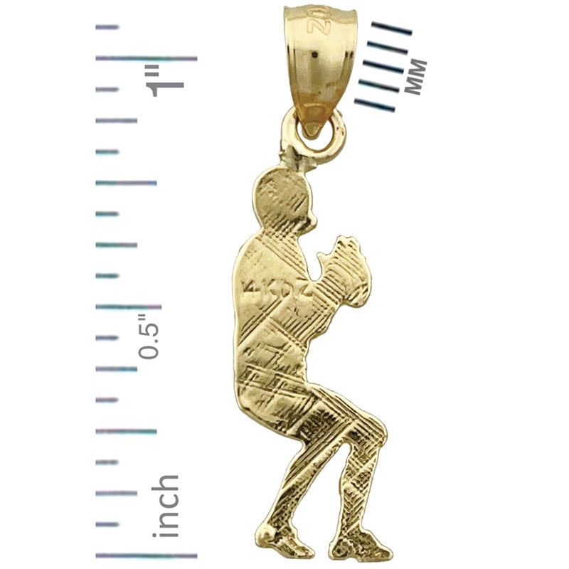 14K Gold Football-Quarterback-Charm