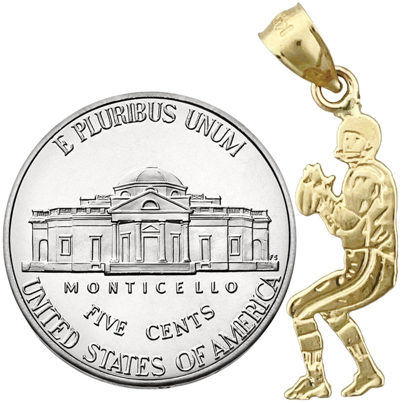 14K Gold Football-Quarterback-Charm