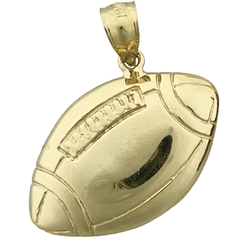 14K Gold 24MM gravierbarer Football-Anhänger