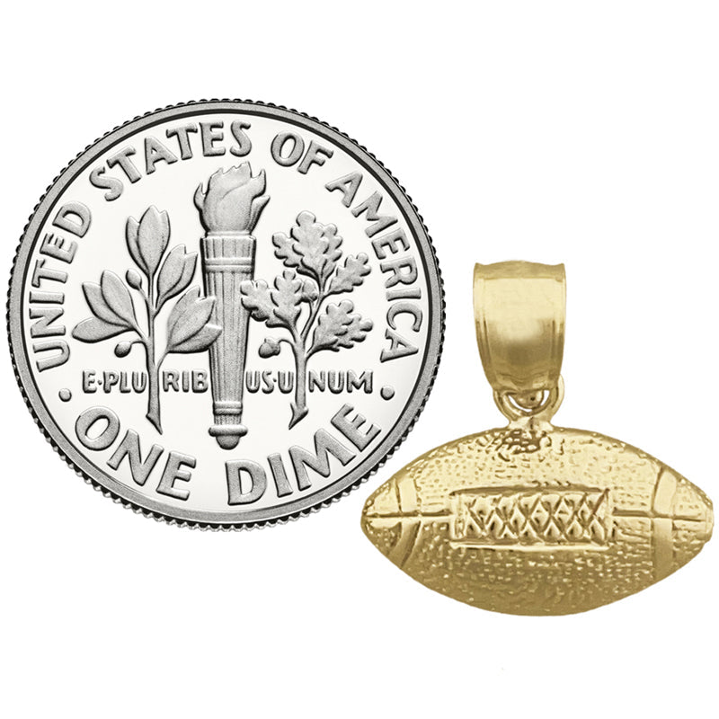 14K Gold 20MM Football-Charm