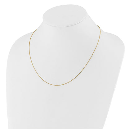22 Zoll 14K Gelbgold Verstellbar 1.2mm Flach Ankerkette Halskette
