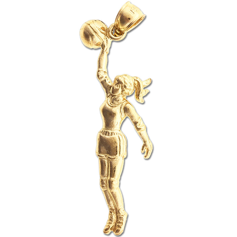 14K Gold Anhänger „Basketballspielerin“