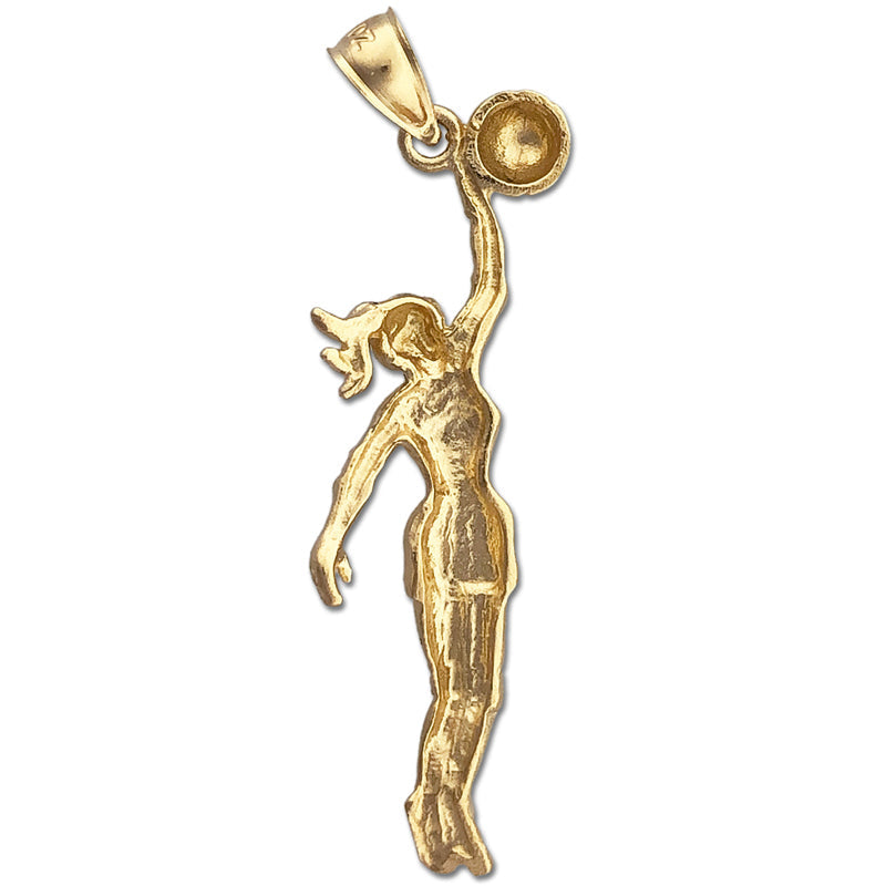 14K Gold Anhänger „Basketballspielerin“