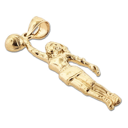 14K Gold Anhänger „Basketballspielerin“