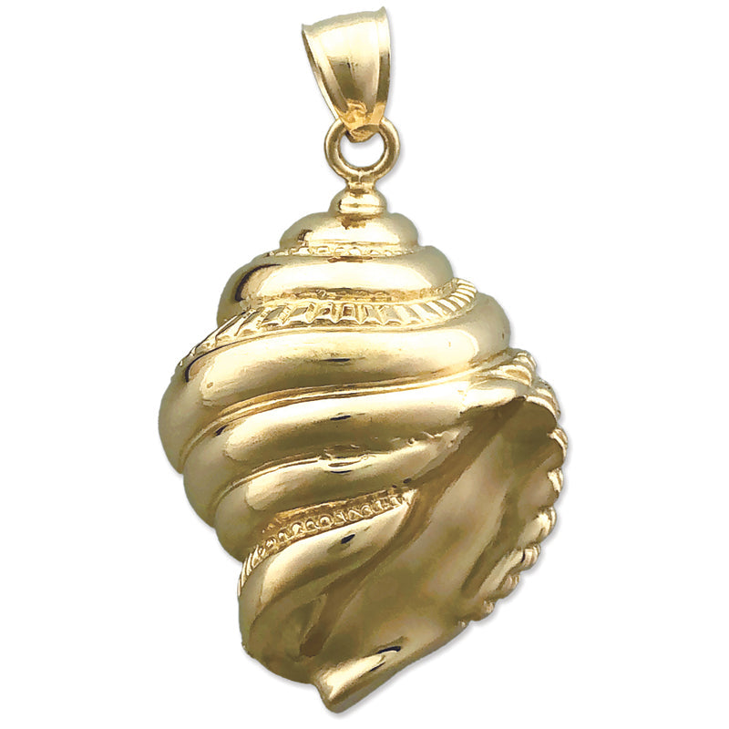 14K Gold Gastropoden-Meeresschnecken-Muschelanhänger