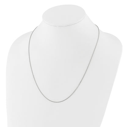 22 Zoll 14K Weißgold Verstellbar 1mm Quadra Weizen Halskette