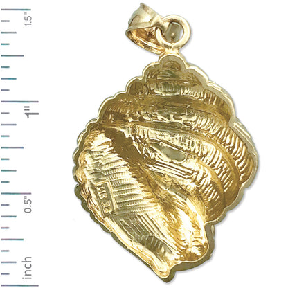 14K Gold Gastropoden-Meeresschnecken-Muschelanhänger