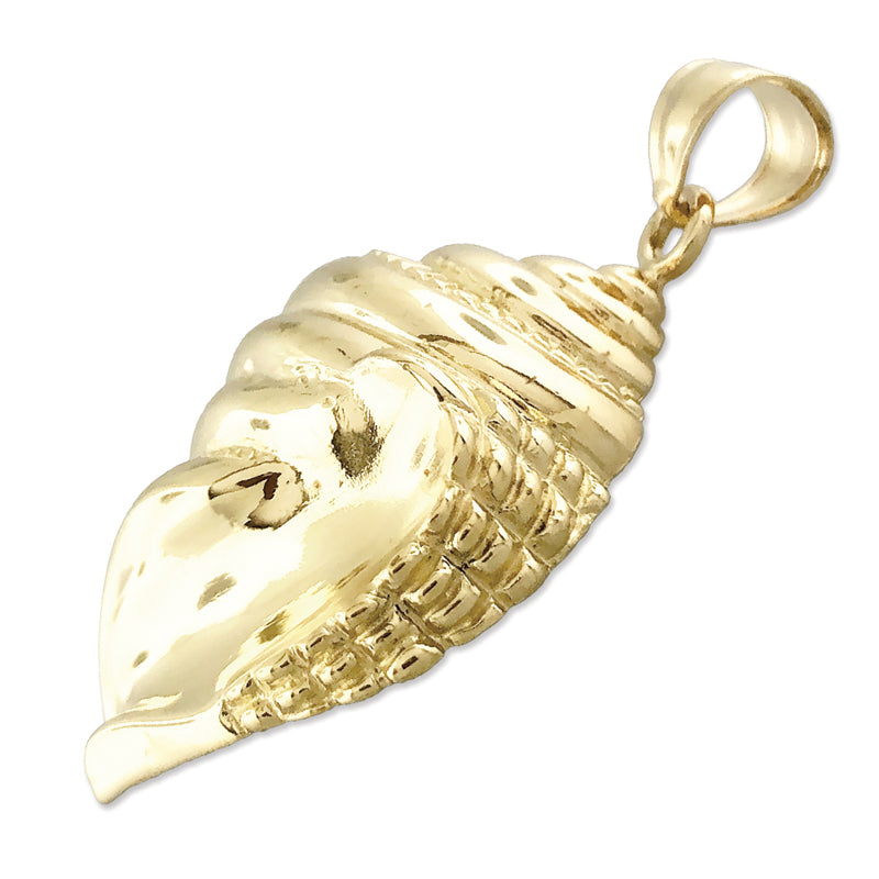 14K Gold Gastropoden-Meeresschnecken-Muschelanhänger