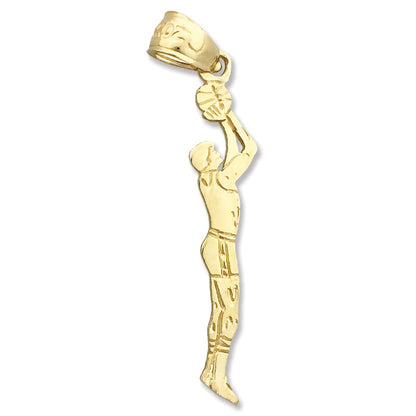 14K Gold Basketball-Anhänger „Shootout“