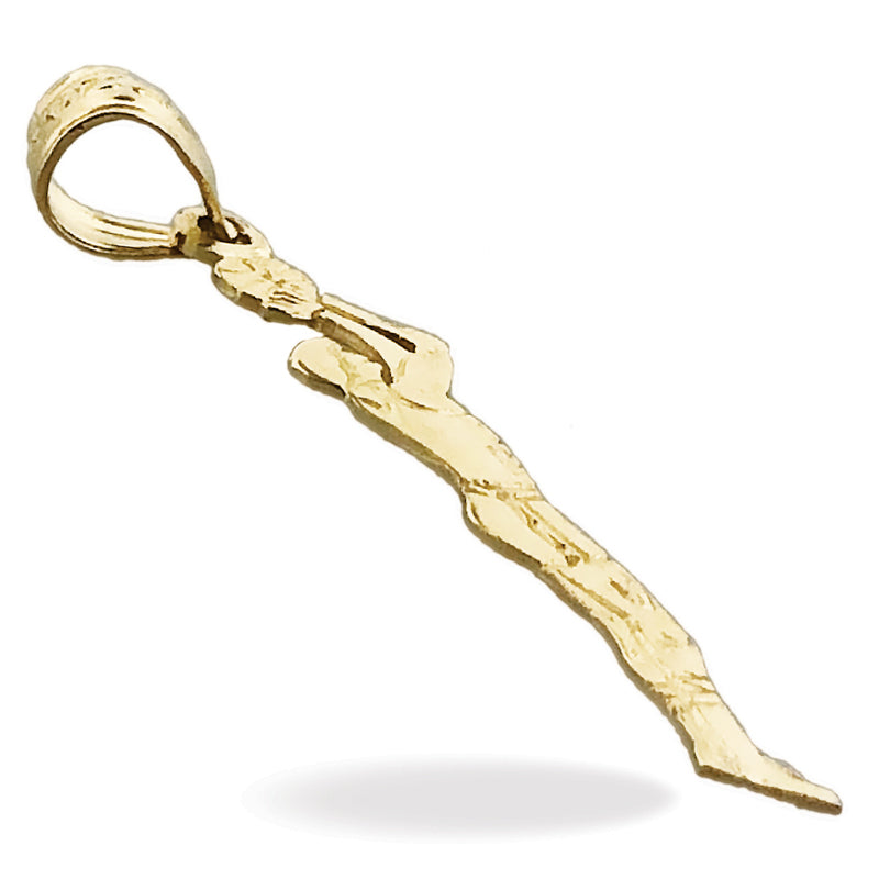 14K Gold Basketball-Anhänger „Shootout“