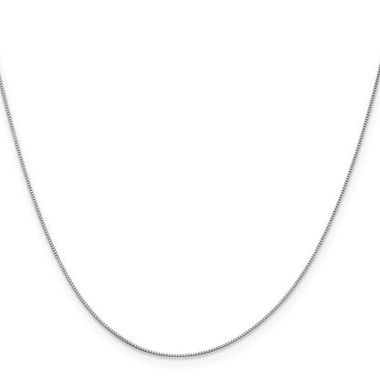 14K Weißgold.5mm Baby Venezianer mit Karabinerverschluss Halskette