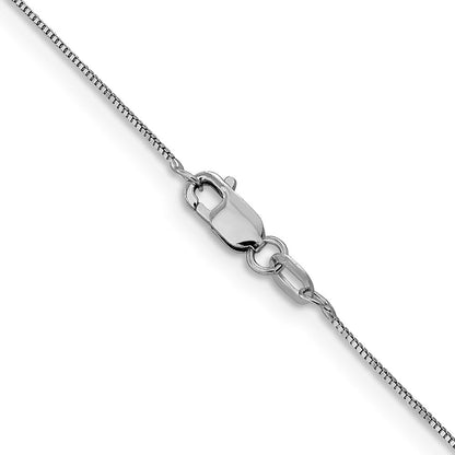 14K Weißgold.5mm Baby Venezianer mit Karabinerverschluss Halskette