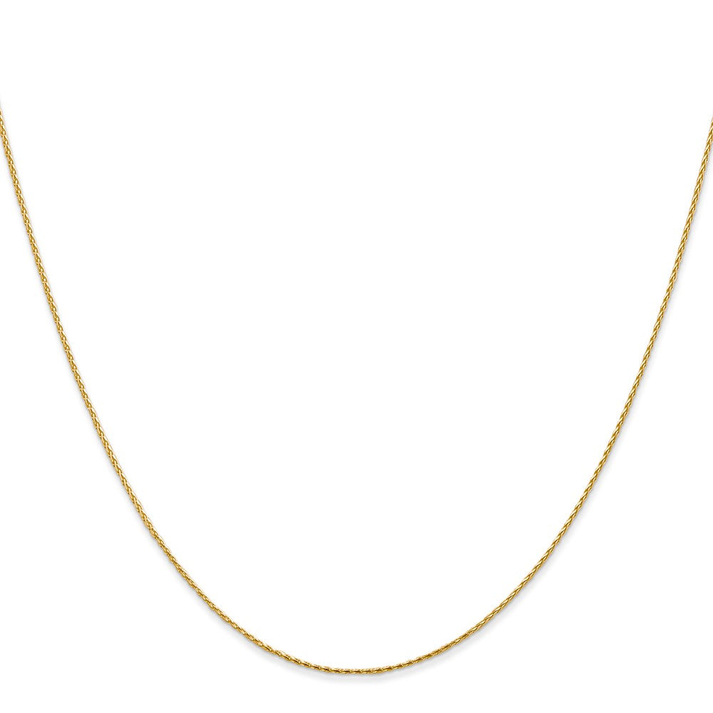 14K Gelbgold.8mm Diamantiert Weizen Halskette