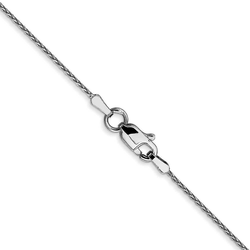 14K Weißgold.8mm Diamantiert Weizen Halskette