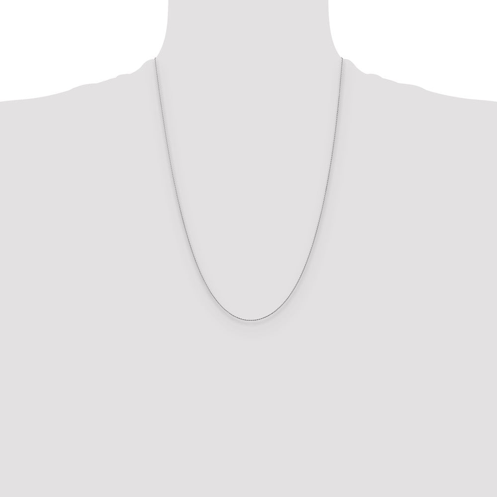 14K Weißgold.8mm Diamantiert Weizen Halskette