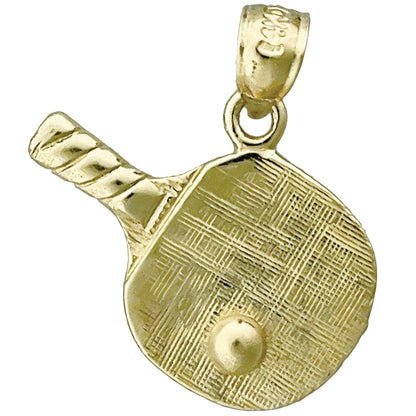 14K Gold Tischtennisschläger-Charm