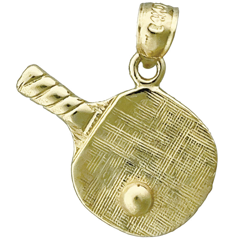 14K Gold Tischtennisschläger-Charm