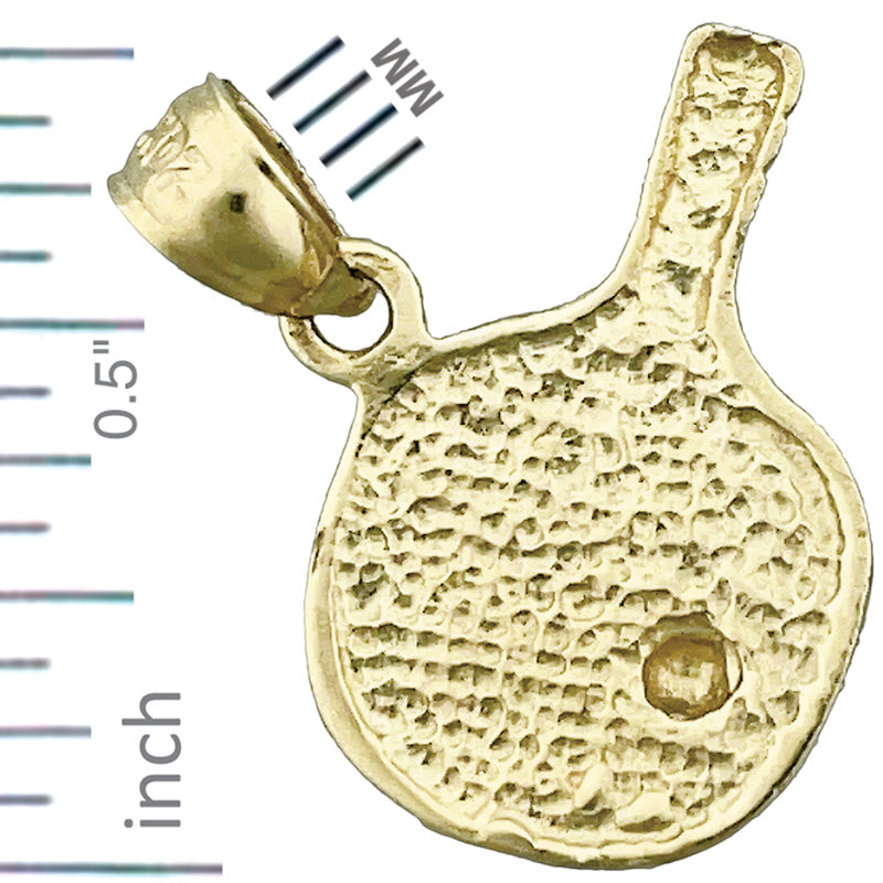 14K Gold Tischtennisschläger-Charm
