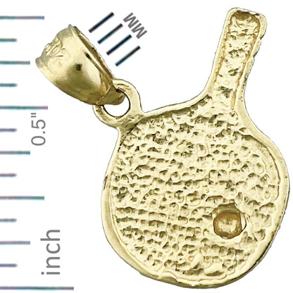 14K Gold Tischtennisschläger-Charm