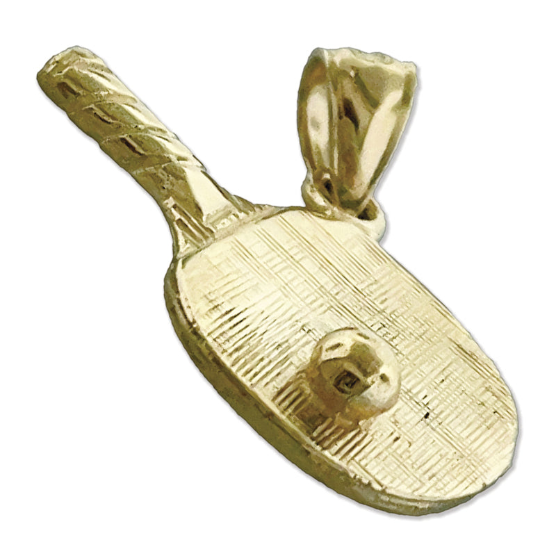 14K Gold Tischtennisschläger-Charm