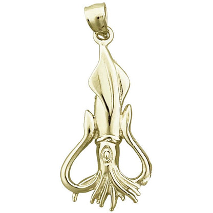 14K Gold Anhänger Tintenfisch