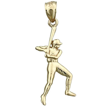 585 Gold Baseball-Spieler-Anhänger