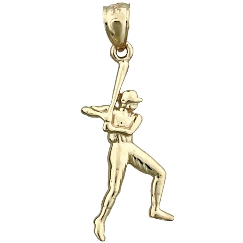 585 Gold Baseball-Spieler-Anhänger