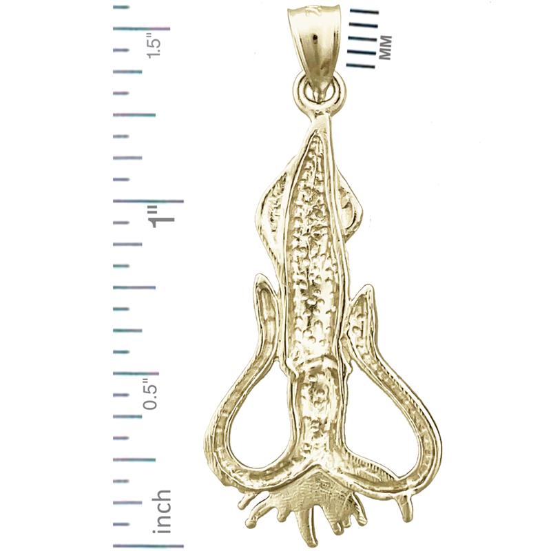 14K Gold Anhänger Tintenfisch
